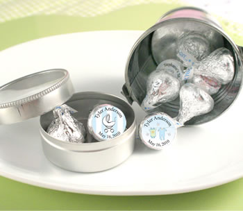Birth Announcement Hersheys Kisses - Boys