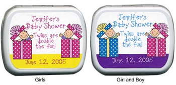 Baby Shower Mint Tins - Baby Shower Twins Fun