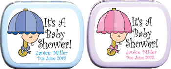 Baby Shower Mint Tins - Baby Shower Umbrella Shower