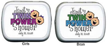Baby Shower Mint Tins - Baby Shower Twin Power