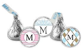 Personalized Monogram Hersheys Kisses Wedding Favors (34 Designs Available)