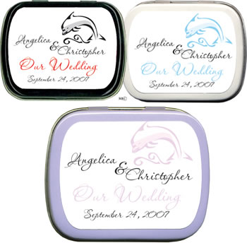 Wedding Mint Tins - Wedding Dolphin