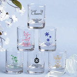 Holiday Themed Candle Votives or 3.5 oz. Shot Glasses - Personalized