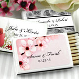 Personalized Matches - Flower Design - Set of 50 (White Box)