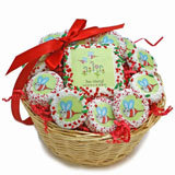 Bee Merry Holiday Cookie Basket -12 Oreos & A Sugar Cookie Card