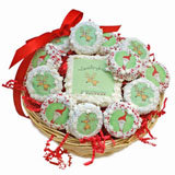 Claus-trophobia Holiday Cookie Basket -12 Oreos & A Sugar Cookie Card