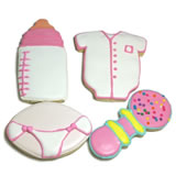 Baby Girl Iced Sugar Cookie Favors