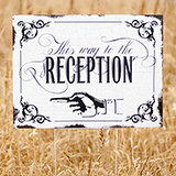 Vintage This way to Reception Yard Sign