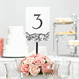 Flourish Table Number Cards