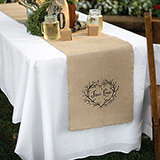 True Love Burlap Table Runner