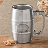 Tankard with Pewter Medallion 16oz