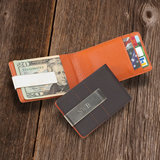 Personalized Metro Leather Wallet/Money Clip
