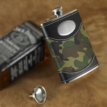 Green Camouflage Flask (8 oz.)