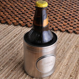 Brushed Koozie with Pewter Medallion