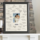 Personalized Wedding Wishes Signature Frame with engraved plate
