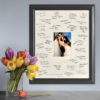 Personalized Laser Engraved Wedding Wishes Signature Frame