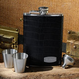 Executive Leather Flask Set