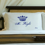 Couples Personalized Royal Correctness Pillow Case Sets