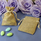 3" X 4" Burlap Pouch, 6 per pack