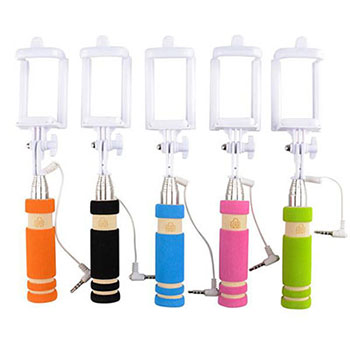 Wired mini folding selfie stick