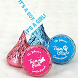 Team Pink or Blue "It's A Girl/Boy" Plume Hershey's Kisses (Set of 200)