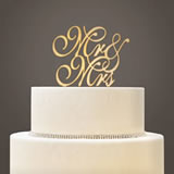 "Mr & Mrs", "Mr & Mr", "Mrs & Mrs" Wooden Cake Topper