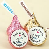 Heart Theme Hersheys Kiss Wedding Favors (5 designs available)