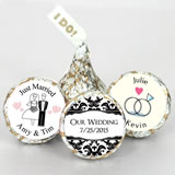 Personalized "I DO" Plume Hershey's Kisses