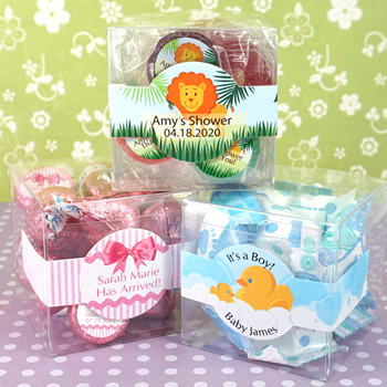 Baby Shower Clear Favor Boxes (2 x 2 x 2) - Nice Price Favors