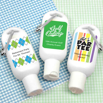 Golf Themed Sunscreen with Carabiner (SPF 30)