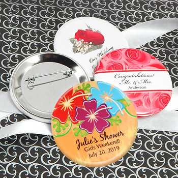 Personalized Wedding Buttons (2.25