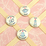 Personalized Wedding Magnets (1") - Floral Designs