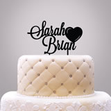 Personalized Names with Heart Cake Topper