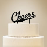 "Cheers" Cake Topper