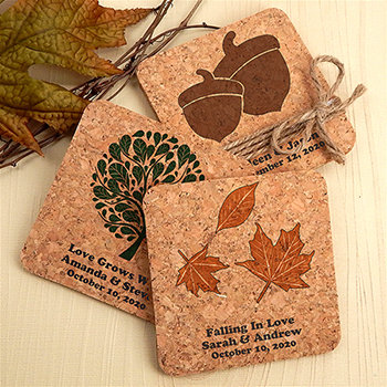 Personalized Square Cork Coasters