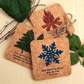 Personalized Square Cork Coasters