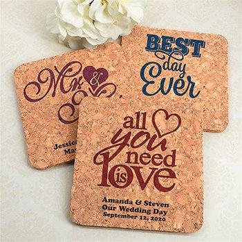 Personalized Square Cork Coasters