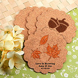 Personalized Scalloped Cork Coasters