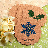 Personalized Scalloped Cork Coasters