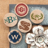 Monogram Wooden Nickel Magnets