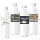 Personalized Floral Garden Water Bottle Labels