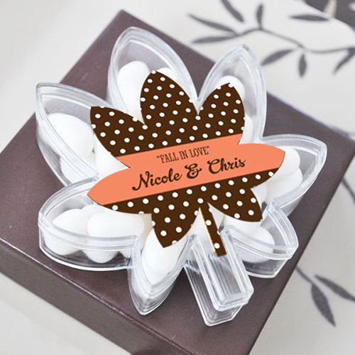 Fall for Love Leaf Acrylic Favor Boxes