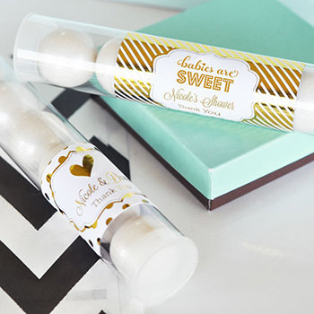 Personalized Metallic Foil Candy Tubes - Baby