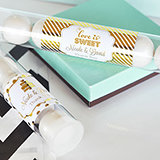 Personalized Metallic Foil Candy Tubes - Wedding