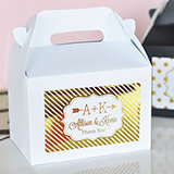 Personalized Metallic Foil Mini Gable Boxes (set of 12) - Wedding