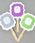 Personalized Paddle Fans - MOD Pattern Monogram