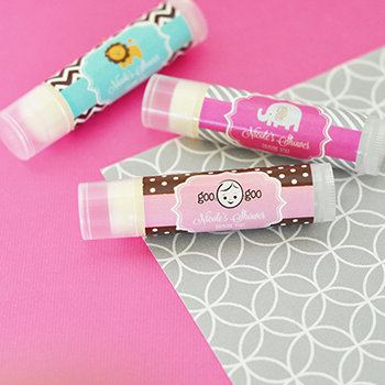 Personalized Baby Shower Lip Balm Tubes