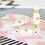 Personalized Metallic Foil Lip Balm Tubes - Baby