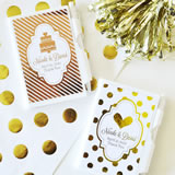 Personalized Metallic Foil Notebook Favors - Wedding