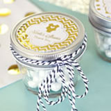 Personalized Metallic Foil Small 4 oz Mason Jars - Baby